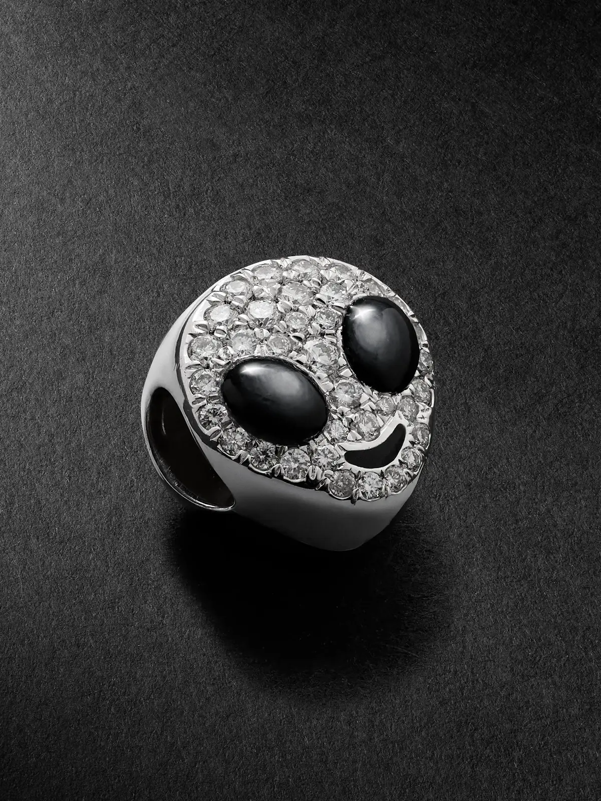 Greg Yuna Alien 14-Karat White Gold Diamond Pendant - Men