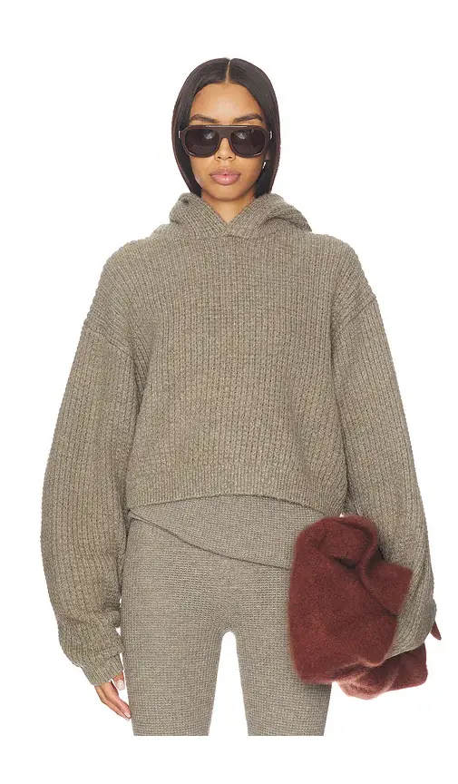 Fear of God ESSENTIALS Heavy Waffle 90's Hoodie | Image 1 Fear of God ESSENTIALS Heavy Waffle 90's Hoodie | Image 1
