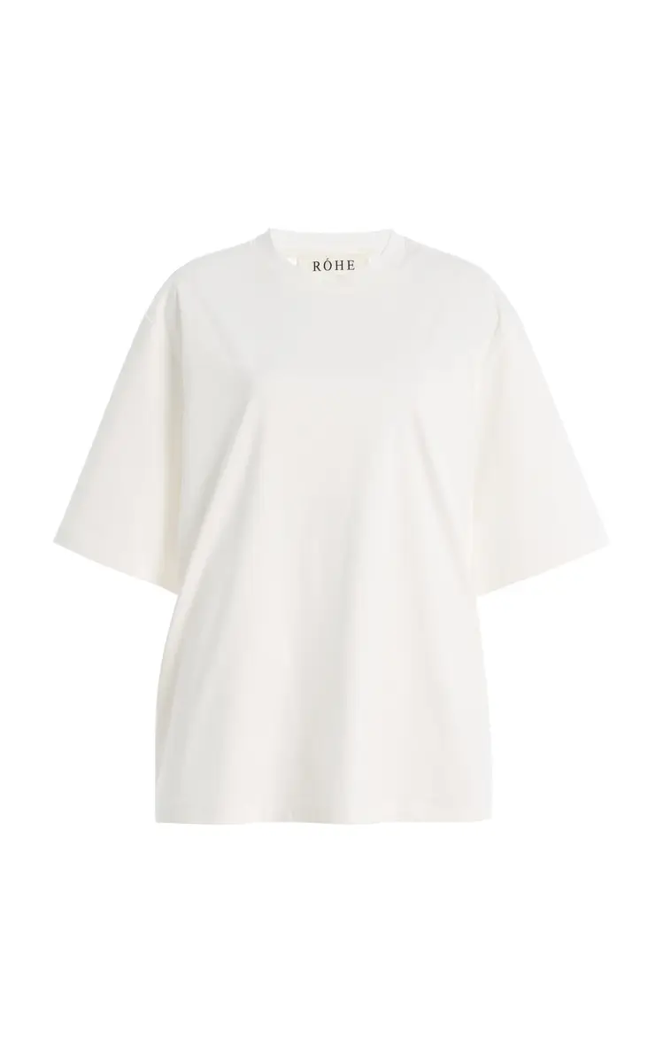 Róhe Oversized Cotton-Silk T-Shirt | Image 1 Róhe Oversized Cotton-Silk T-Shirt | Image 1