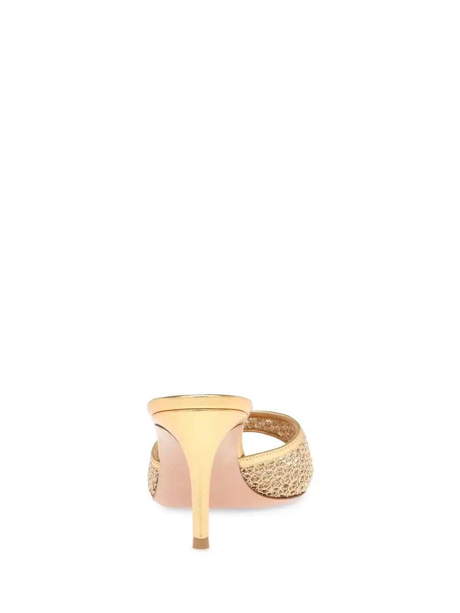 Gianvito Rossi Nikki Woven Metallic Mules | Thumbnail 3