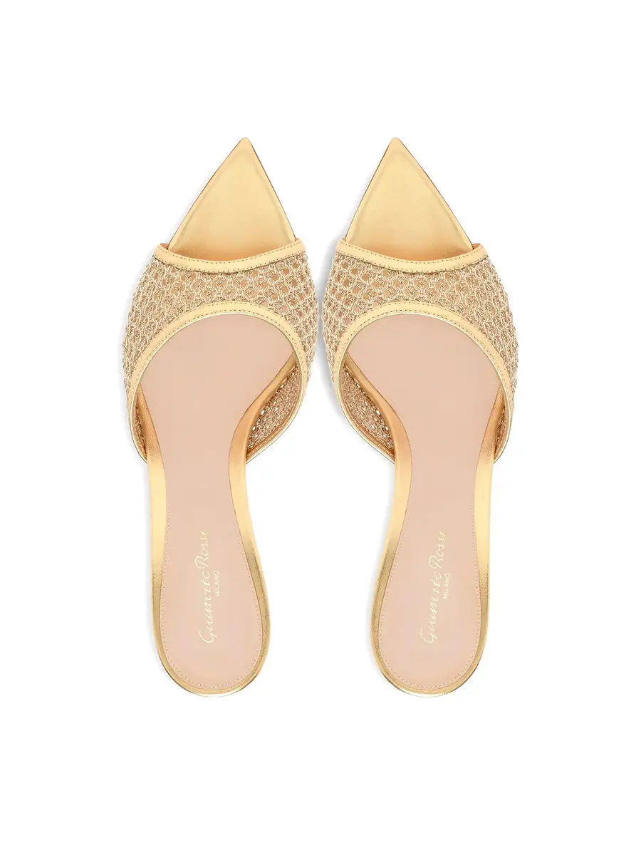 Gianvito Rossi Nikki Woven Metallic Mules | Thumbnail 4