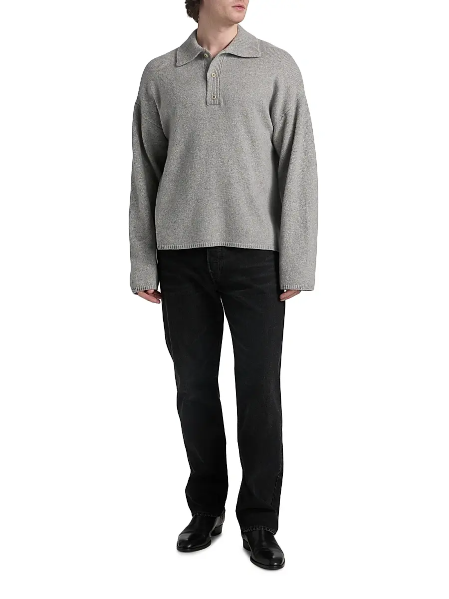 The Elder Statesman Men's Dume Cashmere Rugby Sweater | Thumbnail 2 The Elder Statesman Men's Dume Cashmere Rugby Sweater | Thumbnail 2