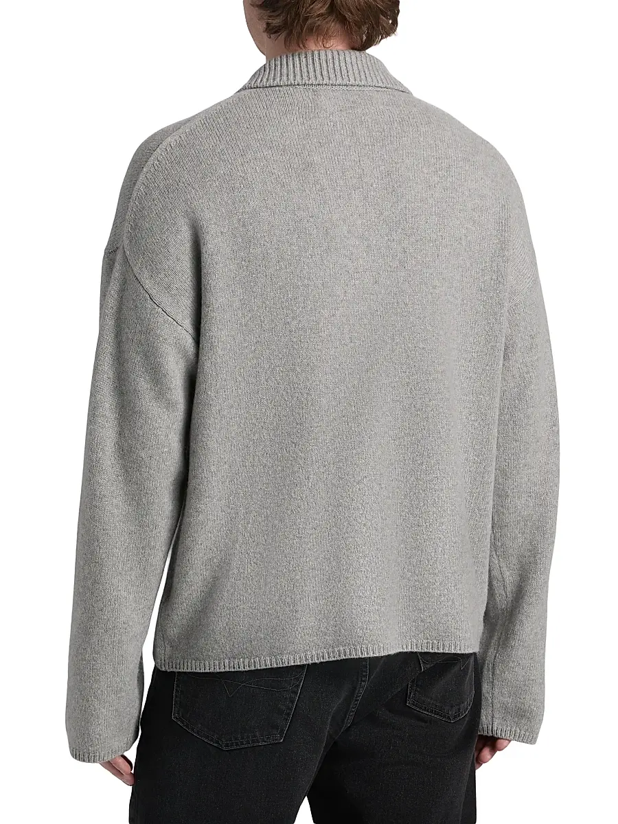 The Elder Statesman Men's Dume Cashmere Rugby Sweater | Thumbnail 5 The Elder Statesman Men's Dume Cashmere Rugby Sweater | Thumbnail 5