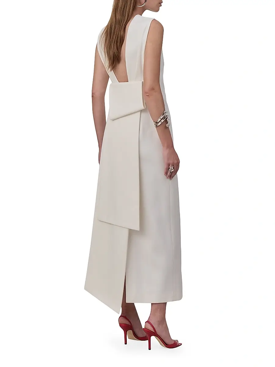 Armarium Women's Mina Draped Back Maxi Dress | Thumbnail 4 Armarium Women's Mina Draped Back Maxi Dress | Thumbnail 4