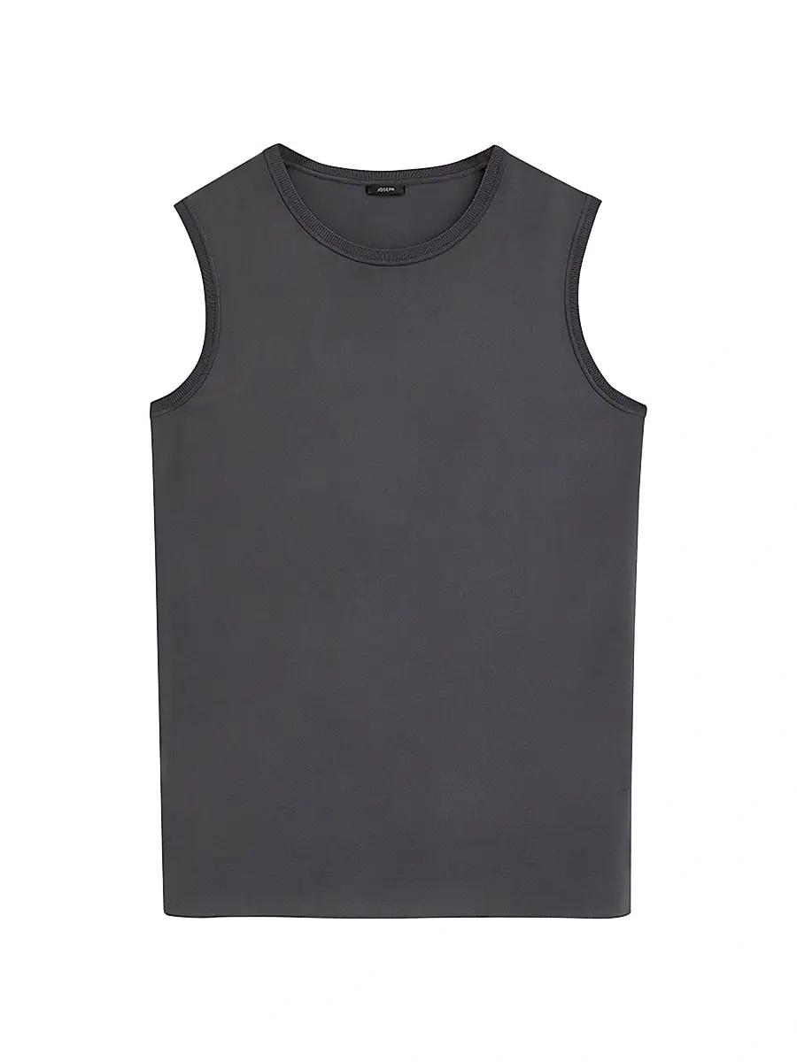 Joseph Women's Bley Silk Crepe Sleeveless Top - Dark Grey | Image 1 Joseph Women's Bley Silk Crepe Sleeveless Top - Dark Grey | Image 1