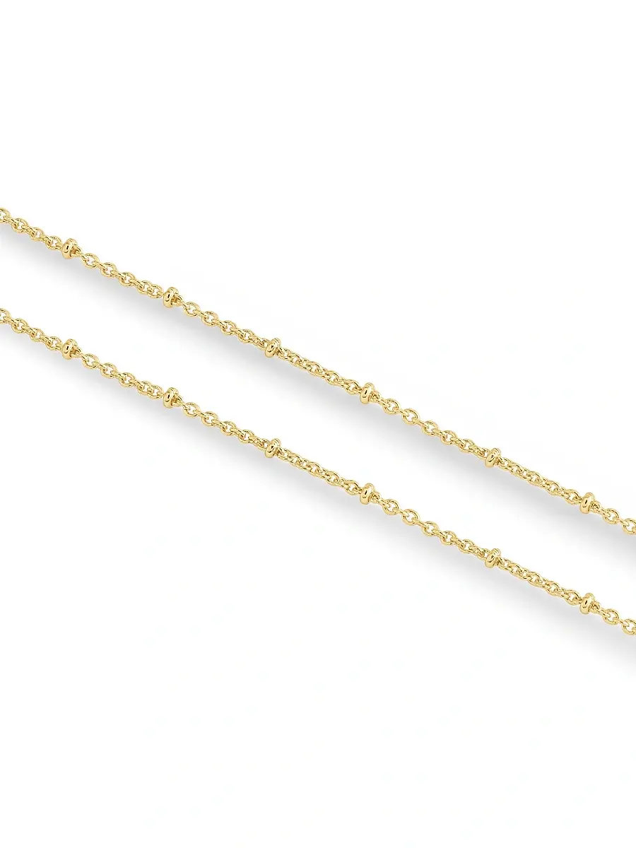 Anabel Aram Women's Feather 18K-Gold-Plated & Cubic Zirconia Pendant Necklace - Gold | Thumbnail 7 Anabel Aram Women's Feather 18K-Gold-Plated & Cubic Zirconia Pendant Necklace - Gold | Thumbnail 7