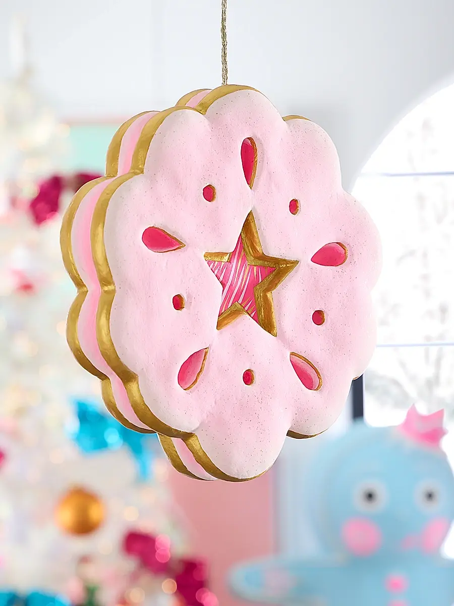 Glitterville Swiss Cookie Ornament | Image 1 Glitterville Swiss Cookie Ornament | Image 1