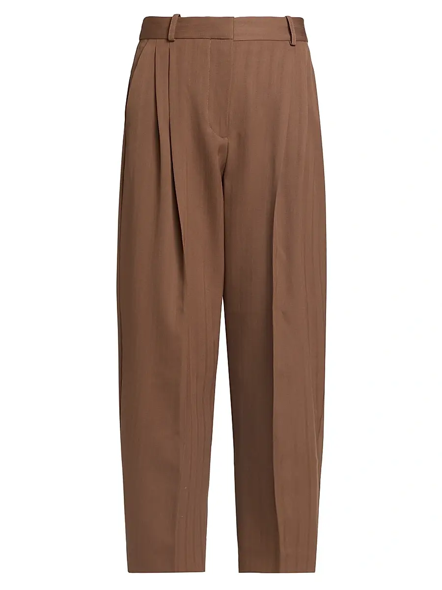 Stella McCartney Women's Striped Wool Balloon Trousers - Sienna - Size 6 | Image 1 Stella McCartney Women's Striped Wool Balloon Trousers - Sienna - Size 6 | Image 1
