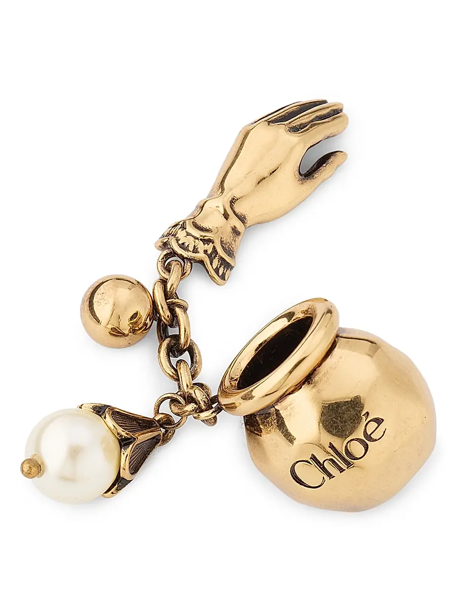 Chloé Women's Goldtone & Imitation Pearl Sphere Hand Bag Charm - Gold | Thumbnail 2