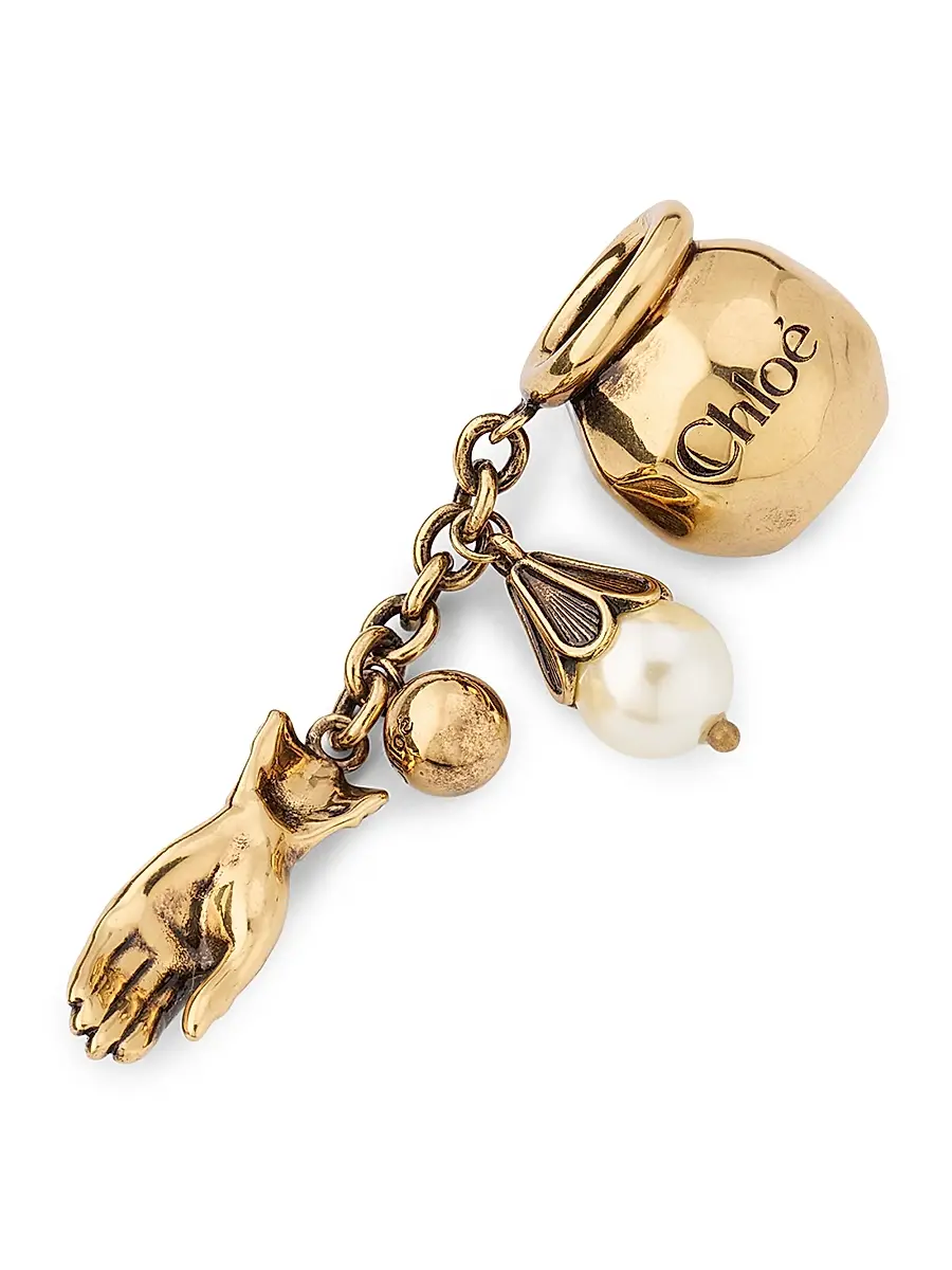 Chloé Women's Goldtone & Imitation Pearl Sphere Hand Bag Charm - Gold | Thumbnail 3
