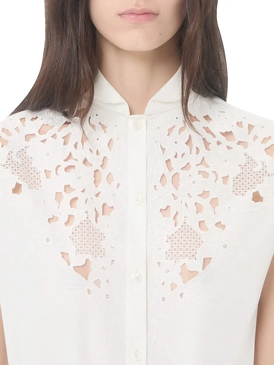 Valentino Women's Embroidered Poplin Shirt | Thumbnail 5 Valentino Women's Embroidered Poplin Shirt | Thumbnail 5