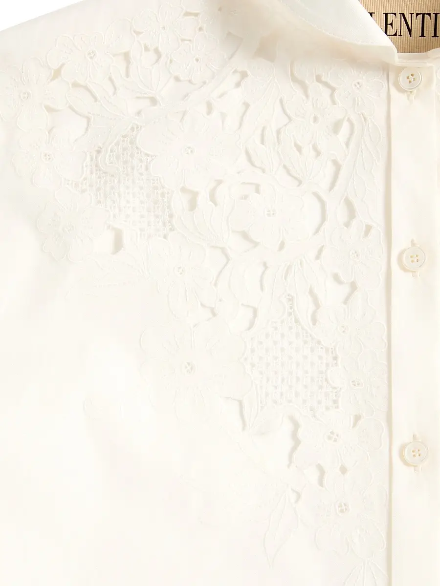 Valentino Women's Embroidered Poplin Shirt | Thumbnail 6 Valentino Women's Embroidered Poplin Shirt | Thumbnail 6