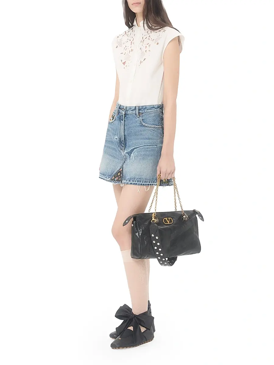 Valentino Women's Embroidered Poplin Shirt | Thumbnail 7 Valentino Women's Embroidered Poplin Shirt | Thumbnail 7