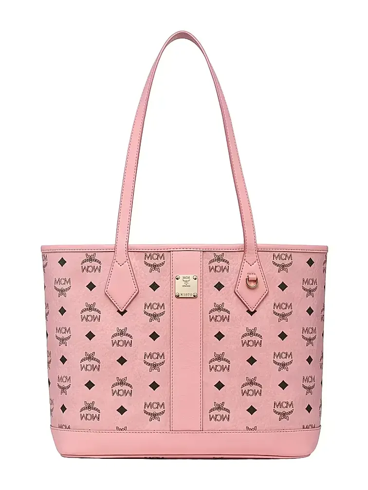 Women's Small Liz Visetos Canvas Shopper Tote Bag