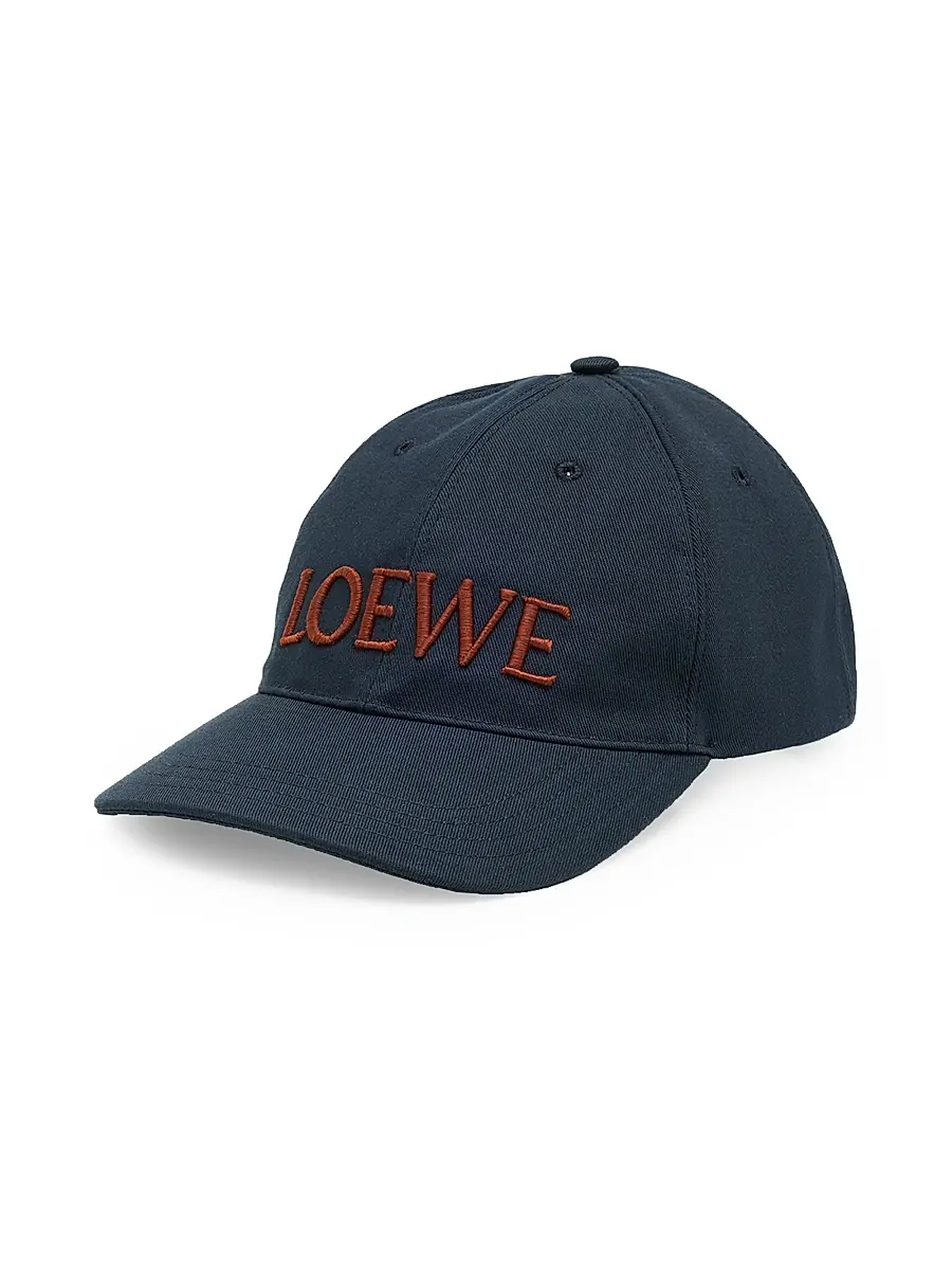 LOEWE Women's Canvas Embroidered Logo Cap - Navy | Image 1 LOEWE Women's Canvas Embroidered Logo Cap - Navy | Image 1