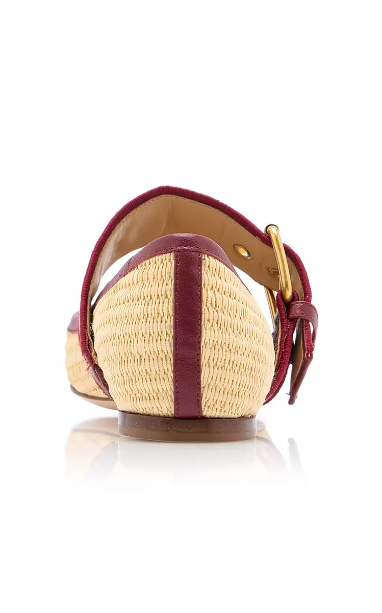 Valentino Garavani Bribri Cherrific Raffia Ballet Flat | Thumbnail 4 Valentino Garavani Bribri Cherrific Raffia Ballet Flat | Thumbnail 4