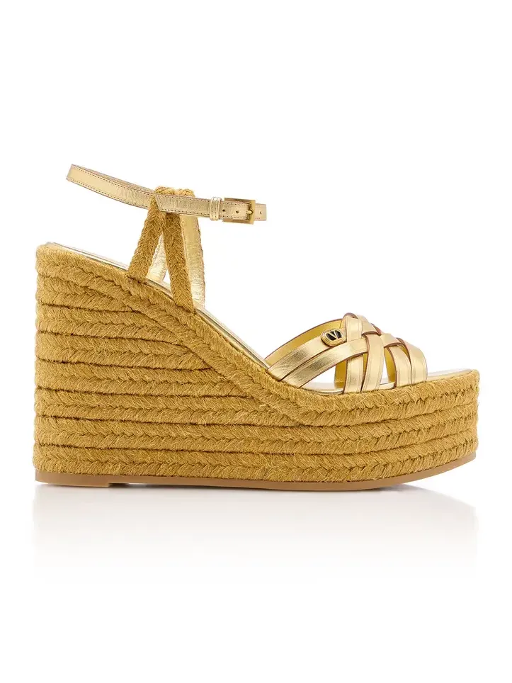 VLogo Metallic Espadrille Wedges VLogo Metallic Espadrille Wedges