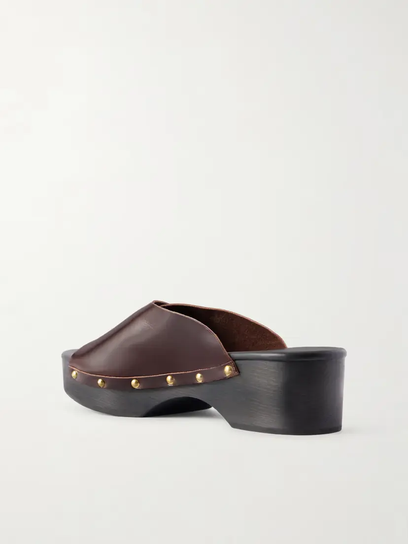 Ancient Greek Sandals Natali Sabot Studded Leather Clogs | Thumbnail 3