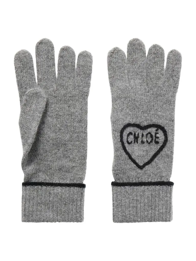 Embroidered Wool And Cashmere-blend Gloves Embroidered Wool And Cashmere-blend Gloves
