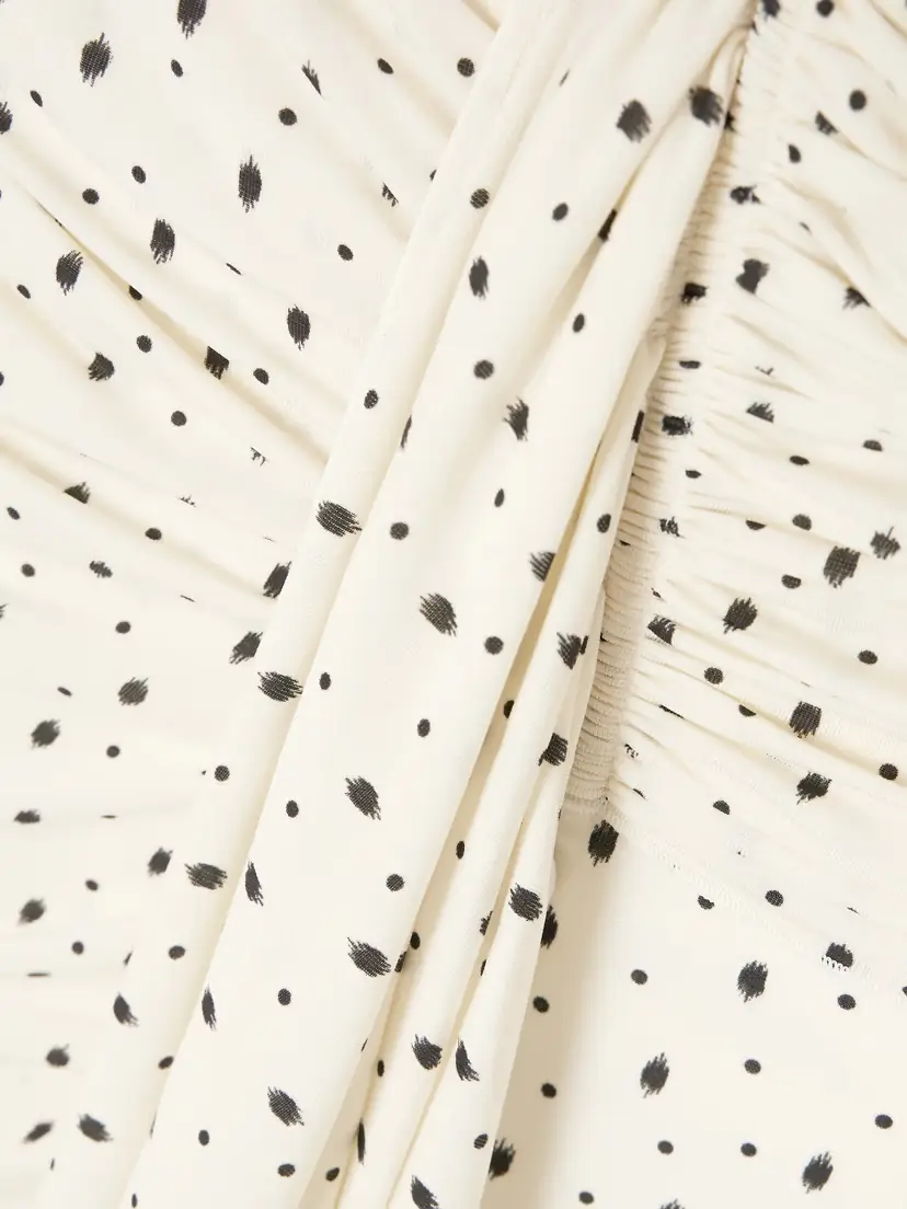 Isabel Marant Gemma Ruched Draped Polka-dot Stretch-jersey Mini Dress | Thumbnail 4 Isabel Marant Gemma Ruched Draped Polka-dot Stretch-jersey Mini Dress | Thumbnail 4