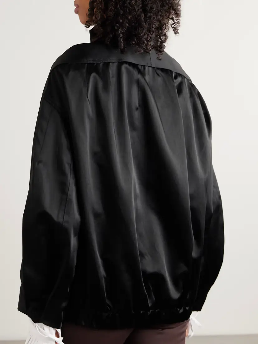 Dries Van Noten Oversized Satin Bomber Jacket | Thumbnail 4