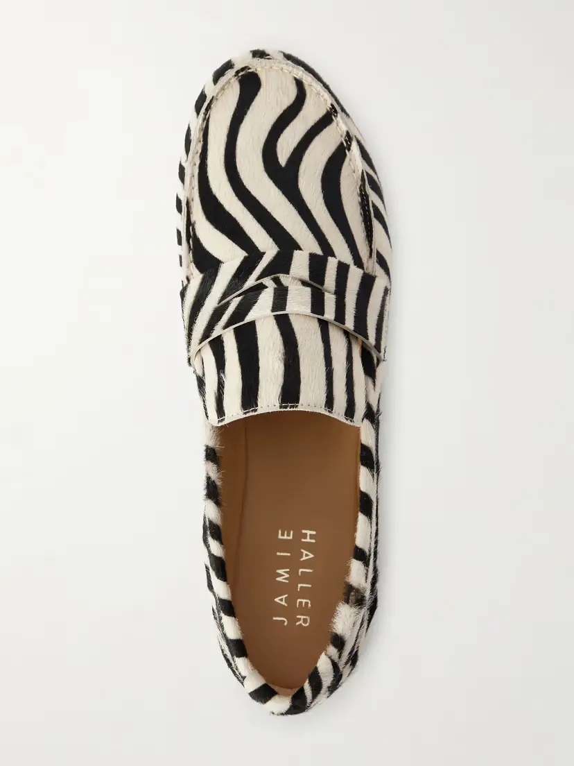 Jamie Haller Zebra-print Calf Hair Loafers | Thumbnail 6