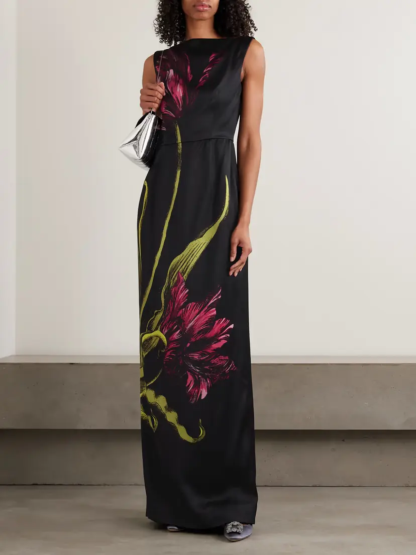 Erdem Floral-print Duchesse-satin Gown | Thumbnail 2