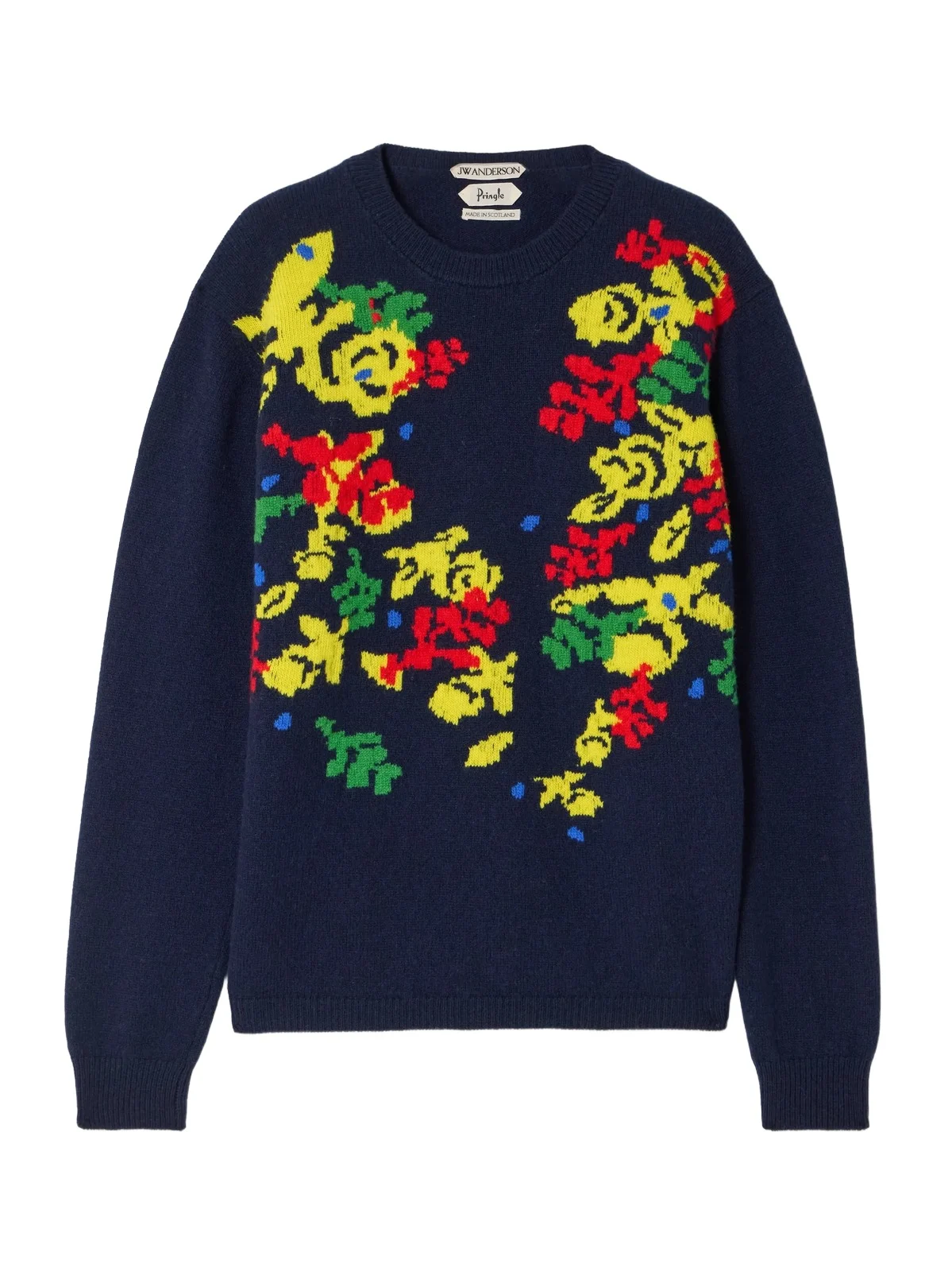 + Pringle Floral Intarsia-knit Cashmere Sweater + Pringle Floral Intarsia-knit Cashmere Sweater