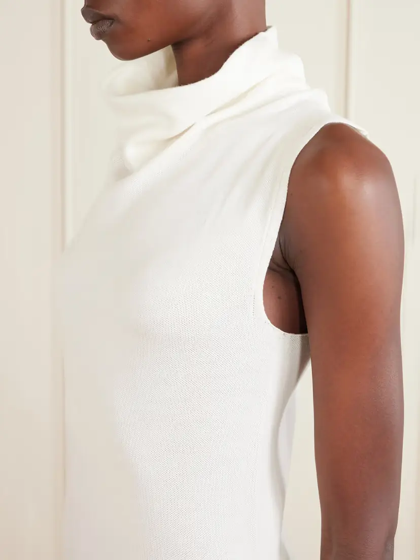 Tom Ford Draped Wool-blend Piqué Maxi Dress | Thumbnail 4 Tom Ford Draped Wool-blend Piqué Maxi Dress | Thumbnail 4