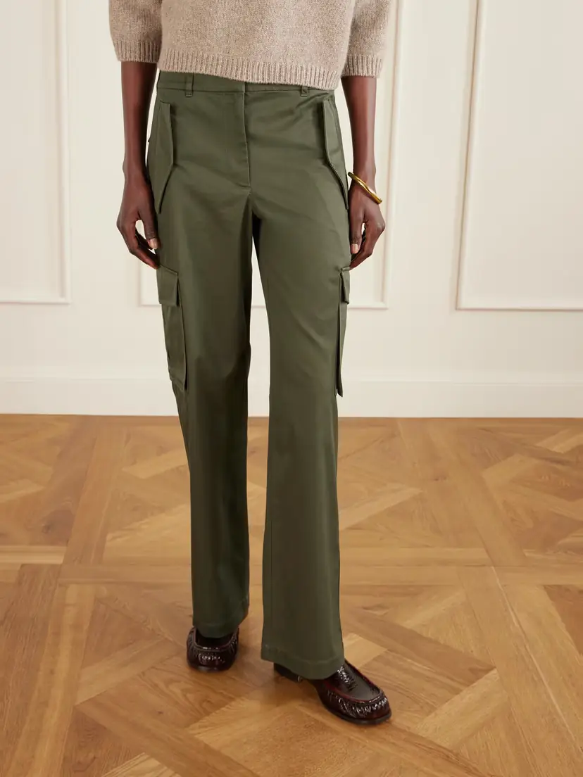 Burberry Freja Cotton-twill Straight-leg Pants | Thumbnail 3