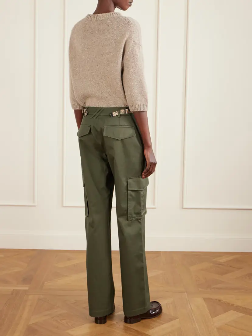 Burberry Freja Cotton-twill Straight-leg Pants | Thumbnail 4