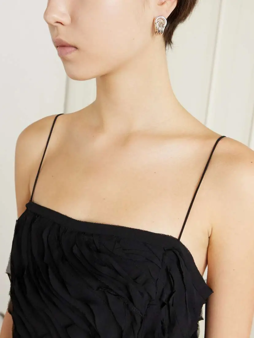Ulla Johnson Augustina Pleated Chiffon Midi Dress | Thumbnail 5 Ulla Johnson Augustina Pleated Chiffon Midi Dress | Thumbnail 5
