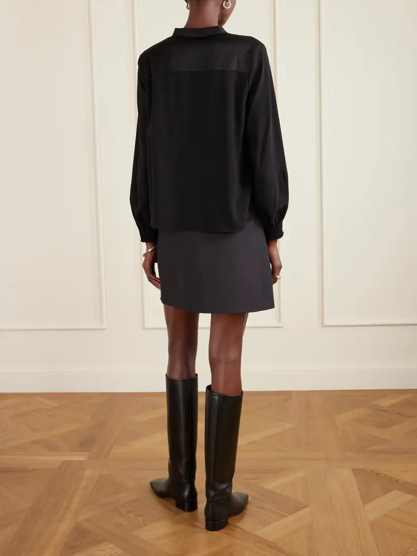 La Ligne Francine Button-detailed Crepe Blouse | Thumbnail 4 La Ligne Francine Button-detailed Crepe Blouse | Thumbnail 4