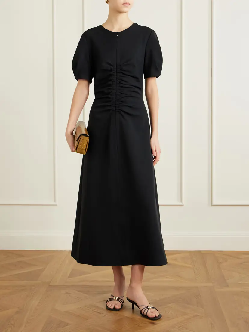 La Ligne Noemi Ruched Recycled Stretch-jersey Midi Dress | Thumbnail 2 La Ligne Noemi Ruched Recycled Stretch-jersey Midi Dress | Thumbnail 2