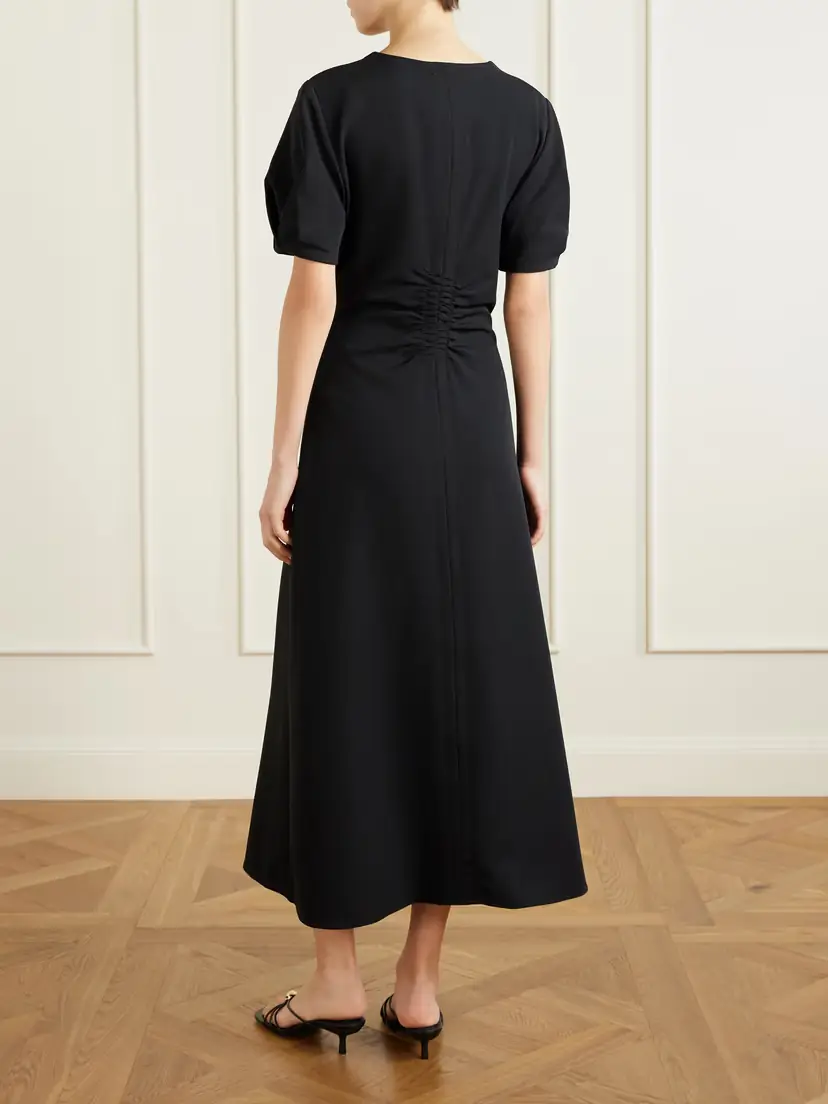 La Ligne Noemi Ruched Recycled Stretch-jersey Midi Dress | Thumbnail 4 La Ligne Noemi Ruched Recycled Stretch-jersey Midi Dress | Thumbnail 4