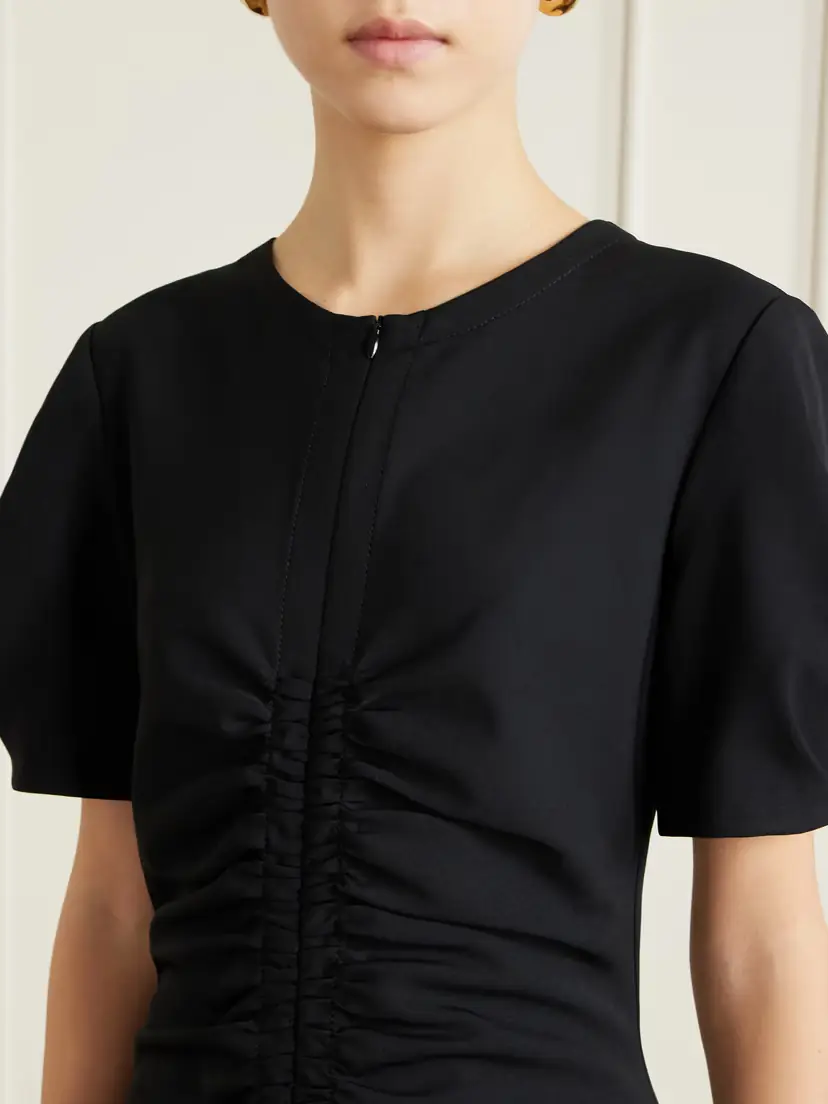 La Ligne Noemi Ruched Recycled Stretch-jersey Midi Dress | Thumbnail 5 La Ligne Noemi Ruched Recycled Stretch-jersey Midi Dress | Thumbnail 5