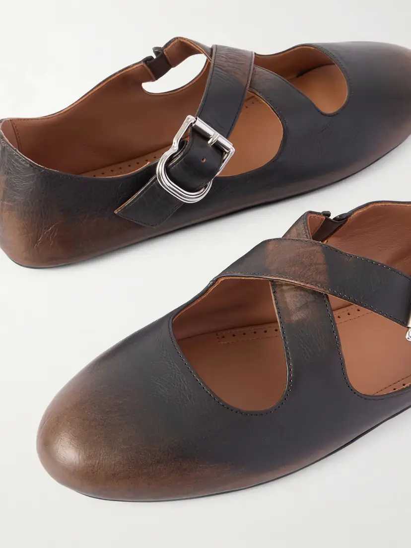 Alaïa Criss Cross Leather Ballet Flats | Thumbnail 5 Alaïa Criss Cross Leather Ballet Flats | Thumbnail 5