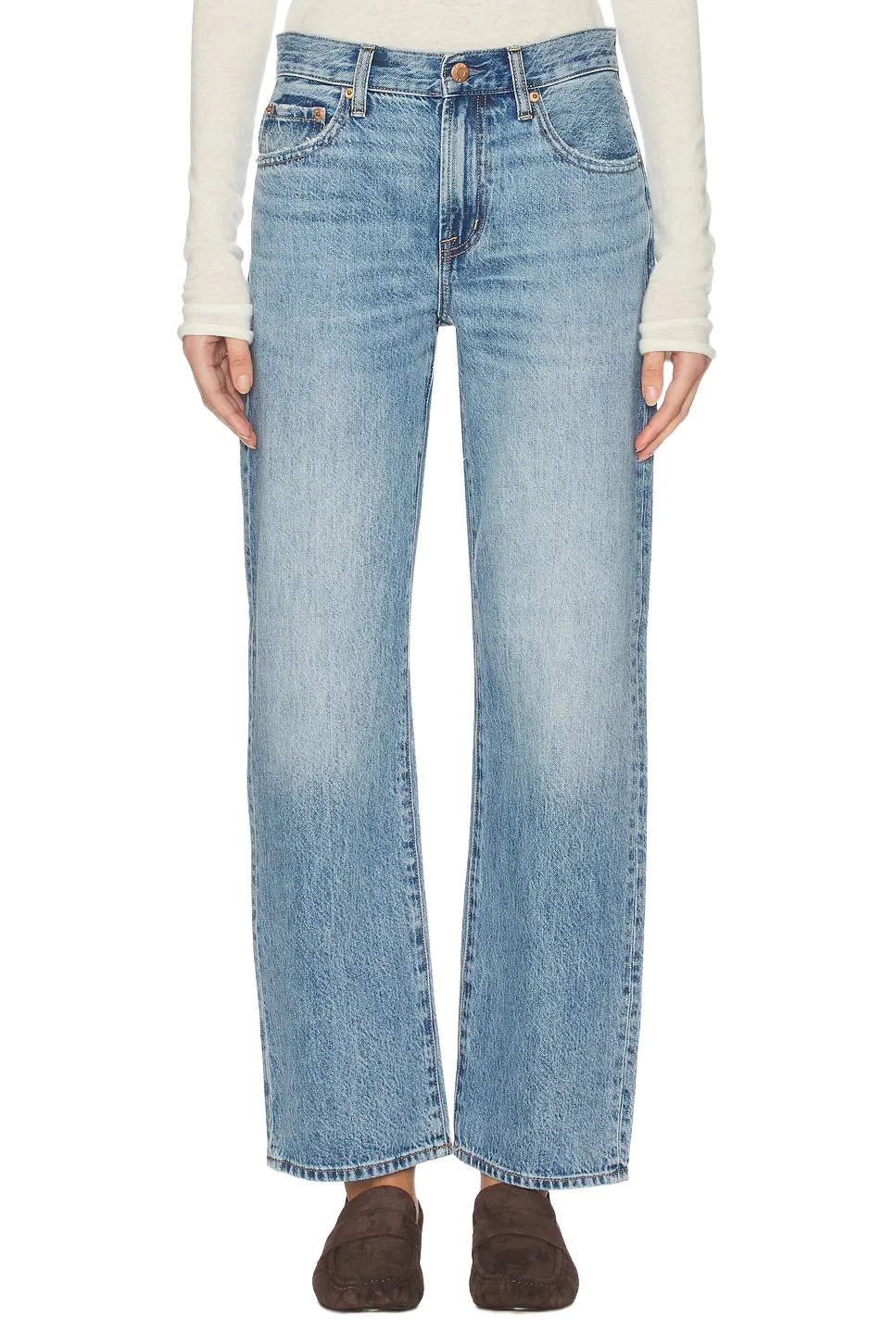 Lexi Mid Rise Bowed Straight Jeans Lexi Mid Rise Bowed Straight Jeans