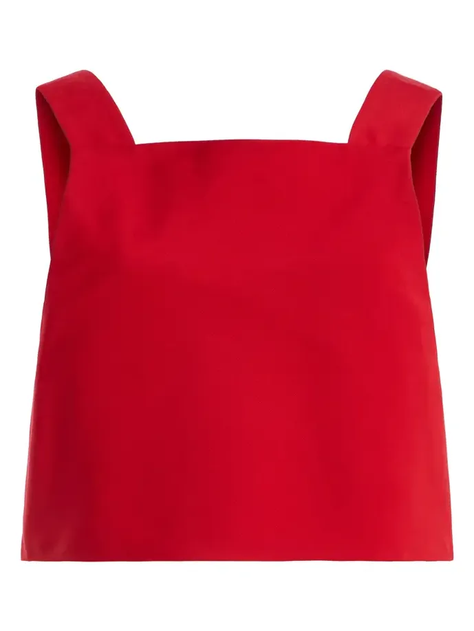 Cotton Grosgrain Crop Top Cotton Grosgrain Crop Top