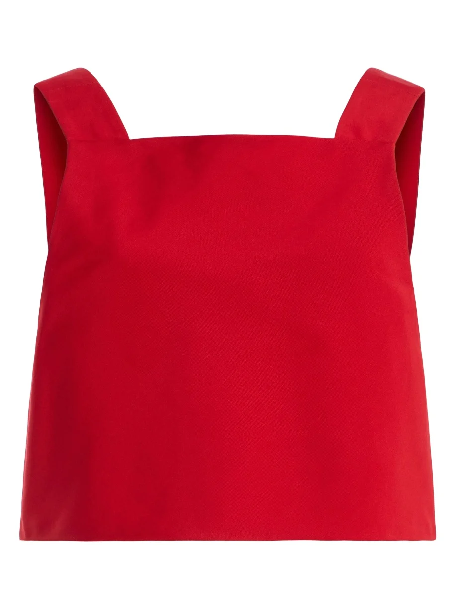 Cotton Grosgrain Crop Top Cotton Grosgrain Crop Top