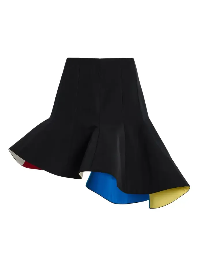 Simon Says Peak Drama Cotton-Grosgrain Mini Skirt