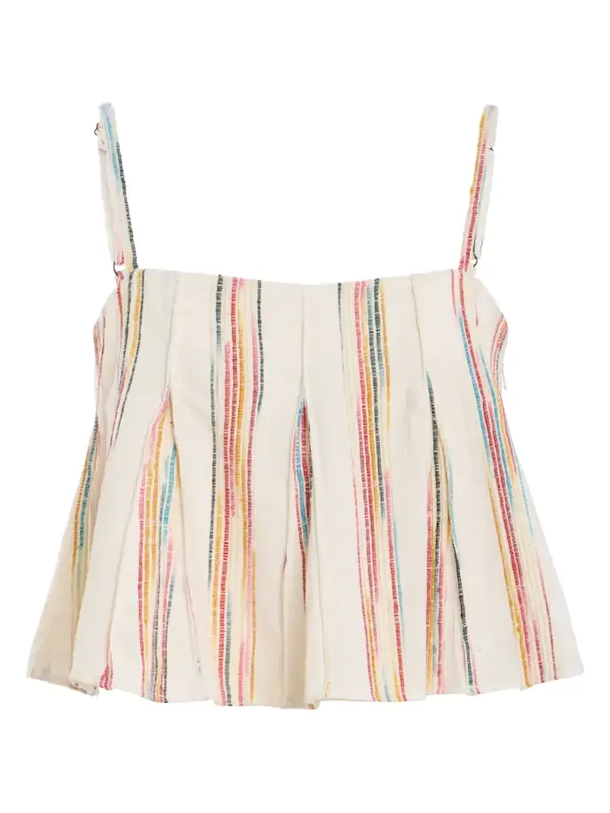 Million Pleats Bandeau Silk Top Million Pleats Bandeau Silk Top
