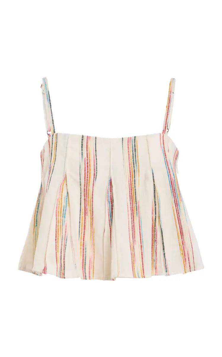 Million Pleats Bandeau Silk Top Million Pleats Bandeau Silk Top