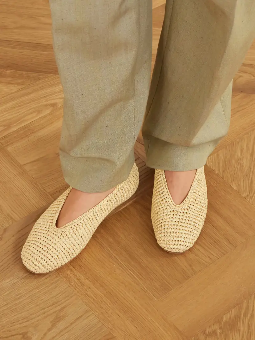 Bottega Veneta Rosa Intrecciato Leather Ballet Flats | Thumbnail 2