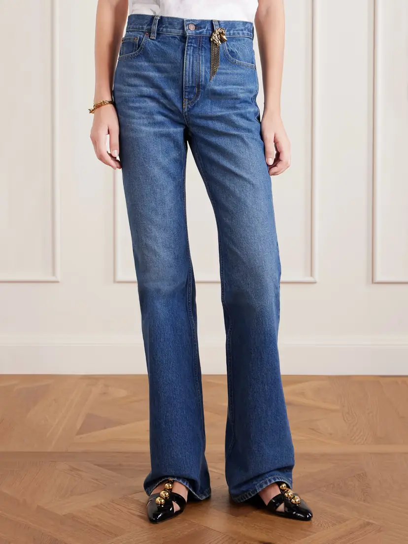 Chloé Embellished High-rise Straight-leg Organic Jeans | Thumbnail 3