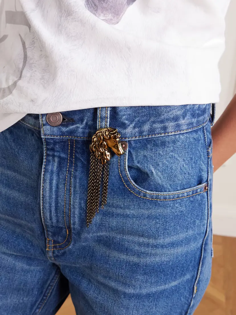 Chloé Embellished High-rise Straight-leg Organic Jeans | Thumbnail 5