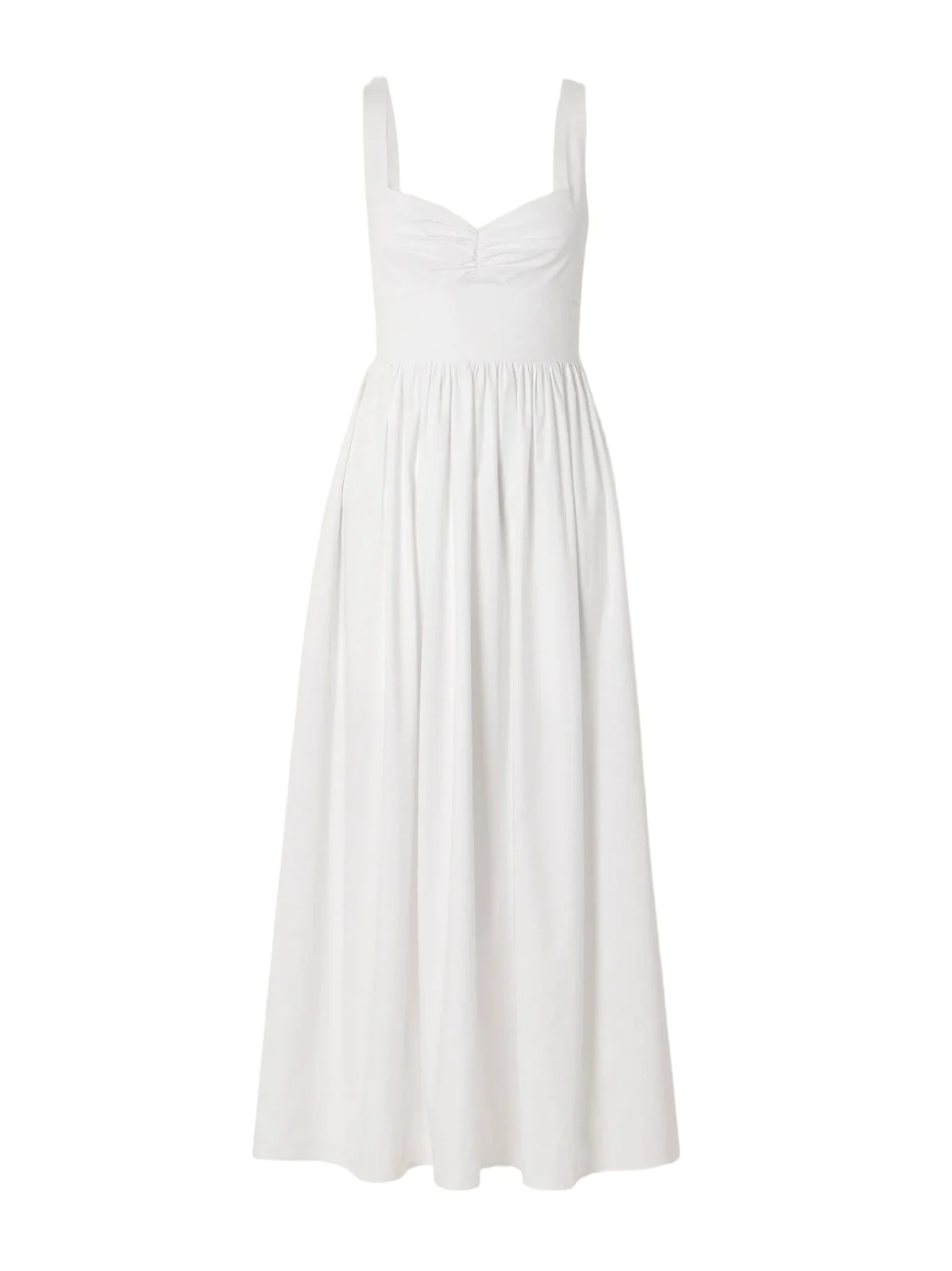 Gathered Organic Cotton-poplin Midi Dress Gathered Organic Cotton-poplin Midi Dress