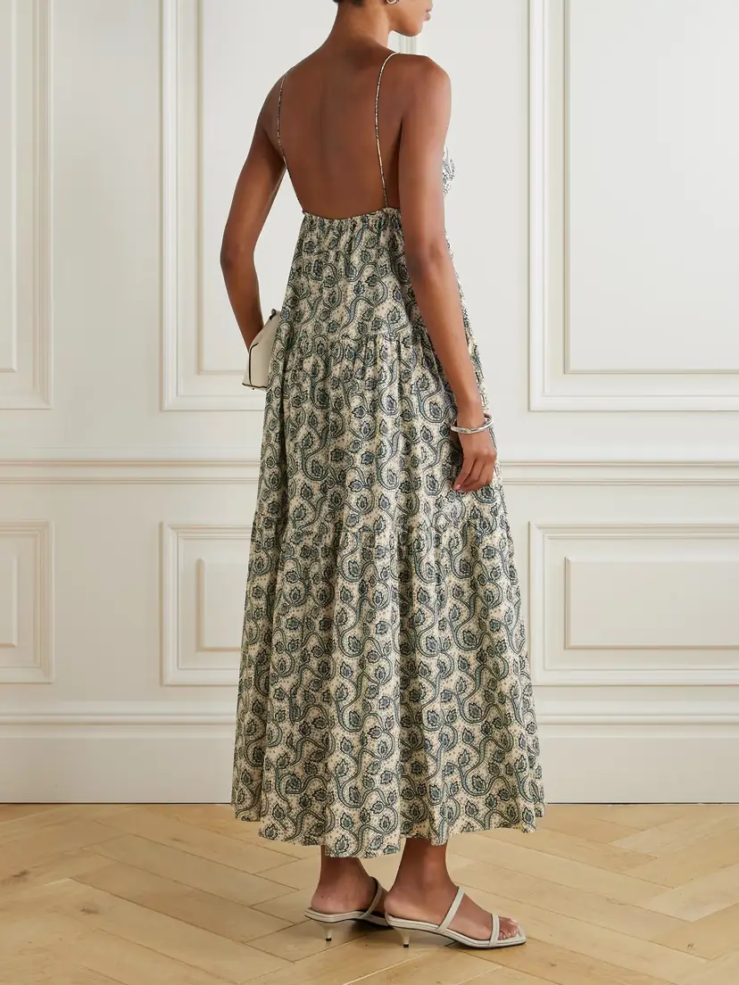 Matteau Printed Organic Cotton-poplin Midi Dress | Thumbnail 3