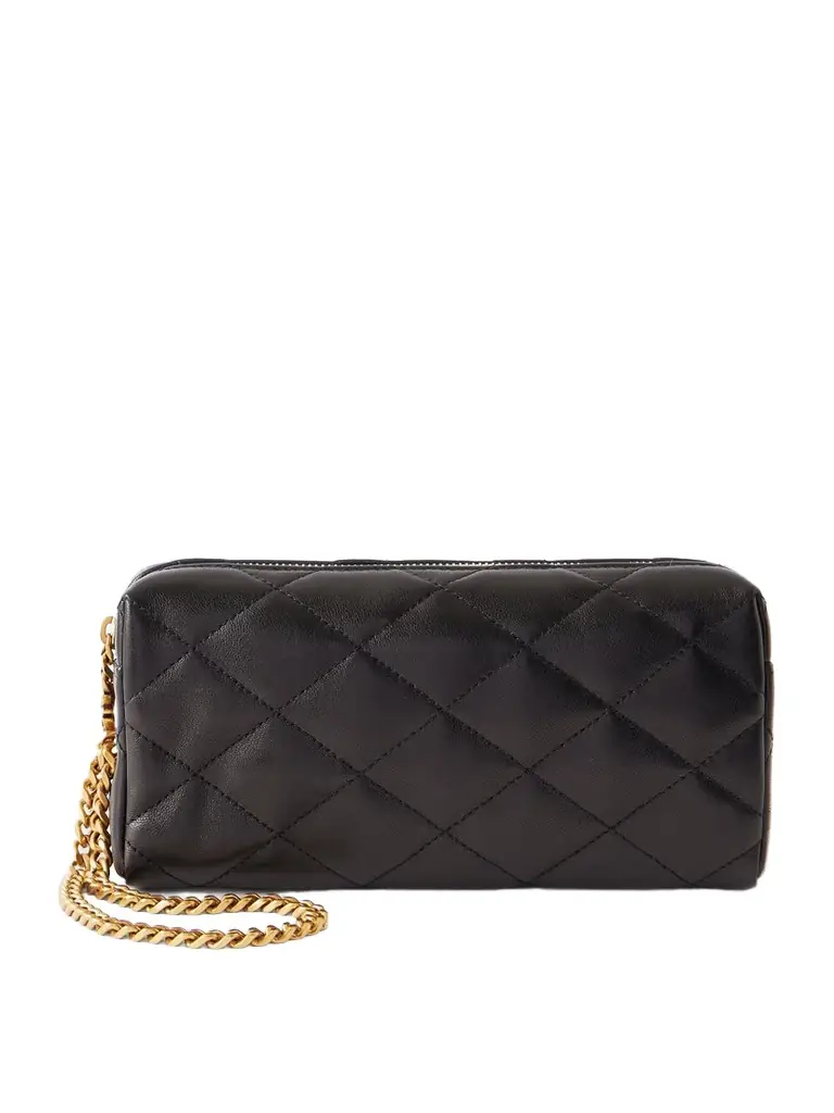 Saint Laurent Cassandre Bijou Quilted Textured-leather Pouch | Image 1 Saint Laurent Cassandre Bijou Quilted Textured-leather Pouch | Image 1