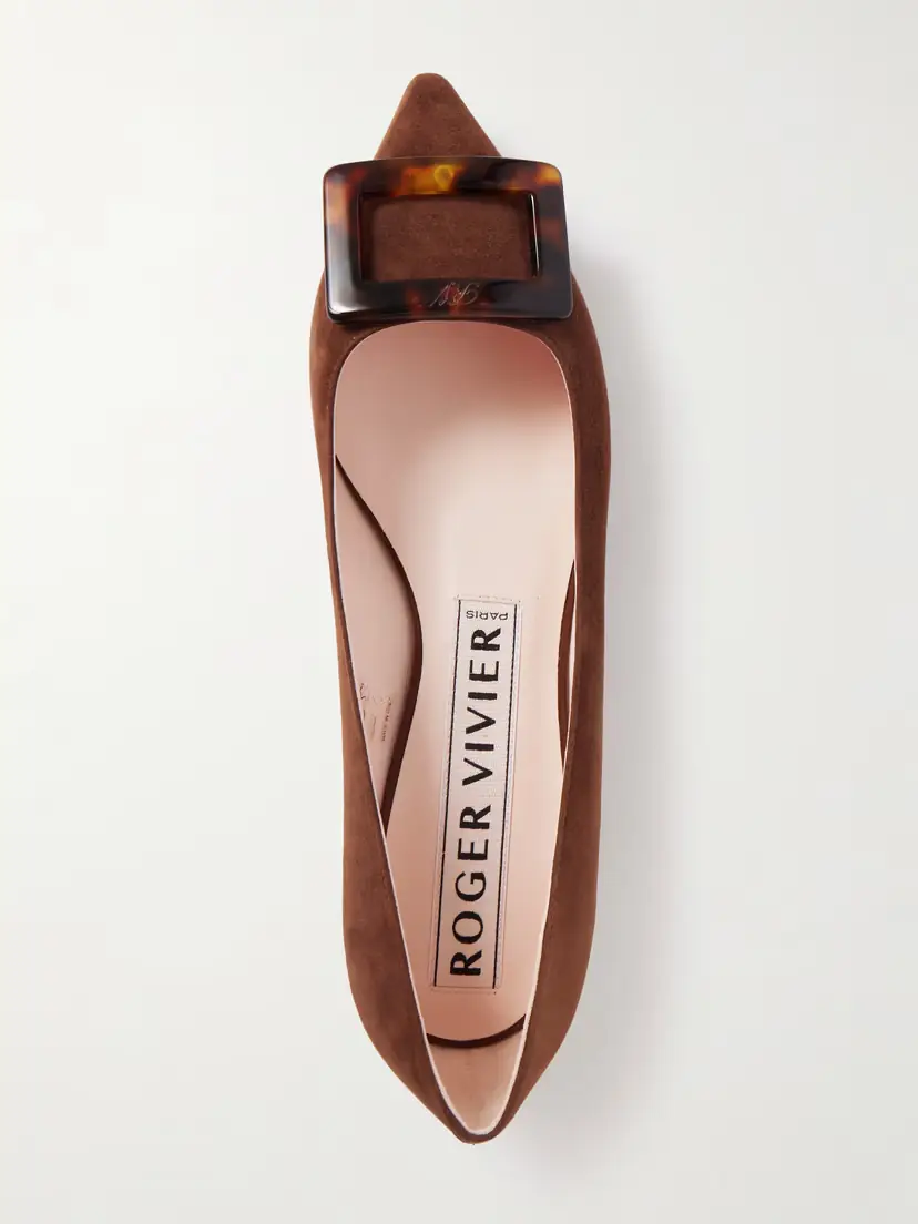 Roger Vivier Gommettine Buckled Suede Ballet Flats | Thumbnail 5 Roger Vivier Gommettine Buckled Suede Ballet Flats | Thumbnail 5